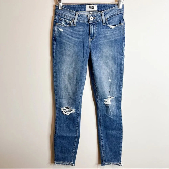 Paige Verdugo Ankle Jeans in Gia Destructed - Picture 2 of 9